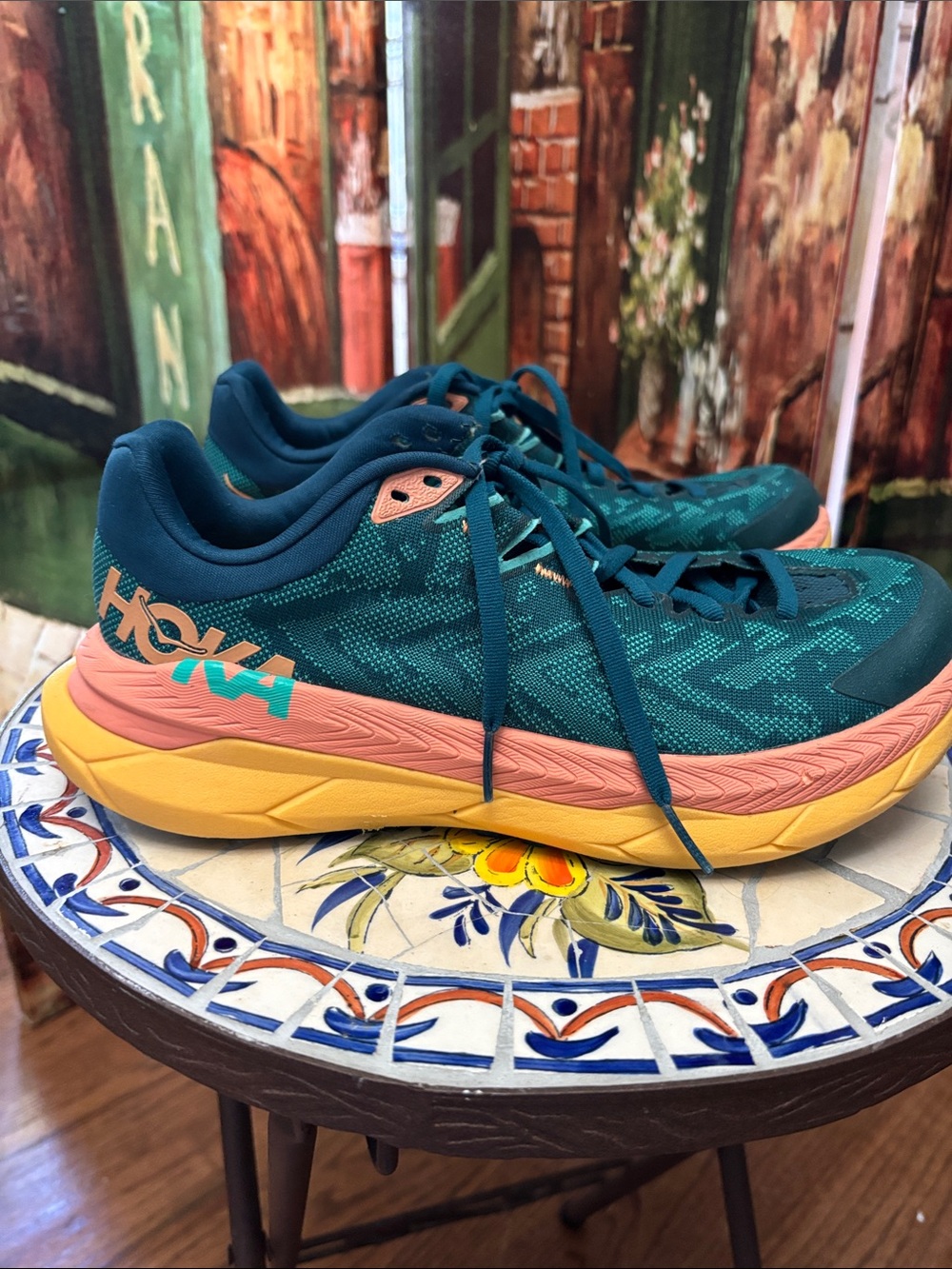 Hoka Tecton X, Green, Size 7 B - Picture 6 of 10